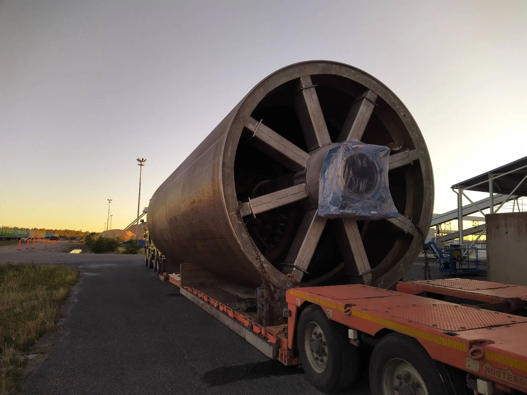 Machinery relocation services.